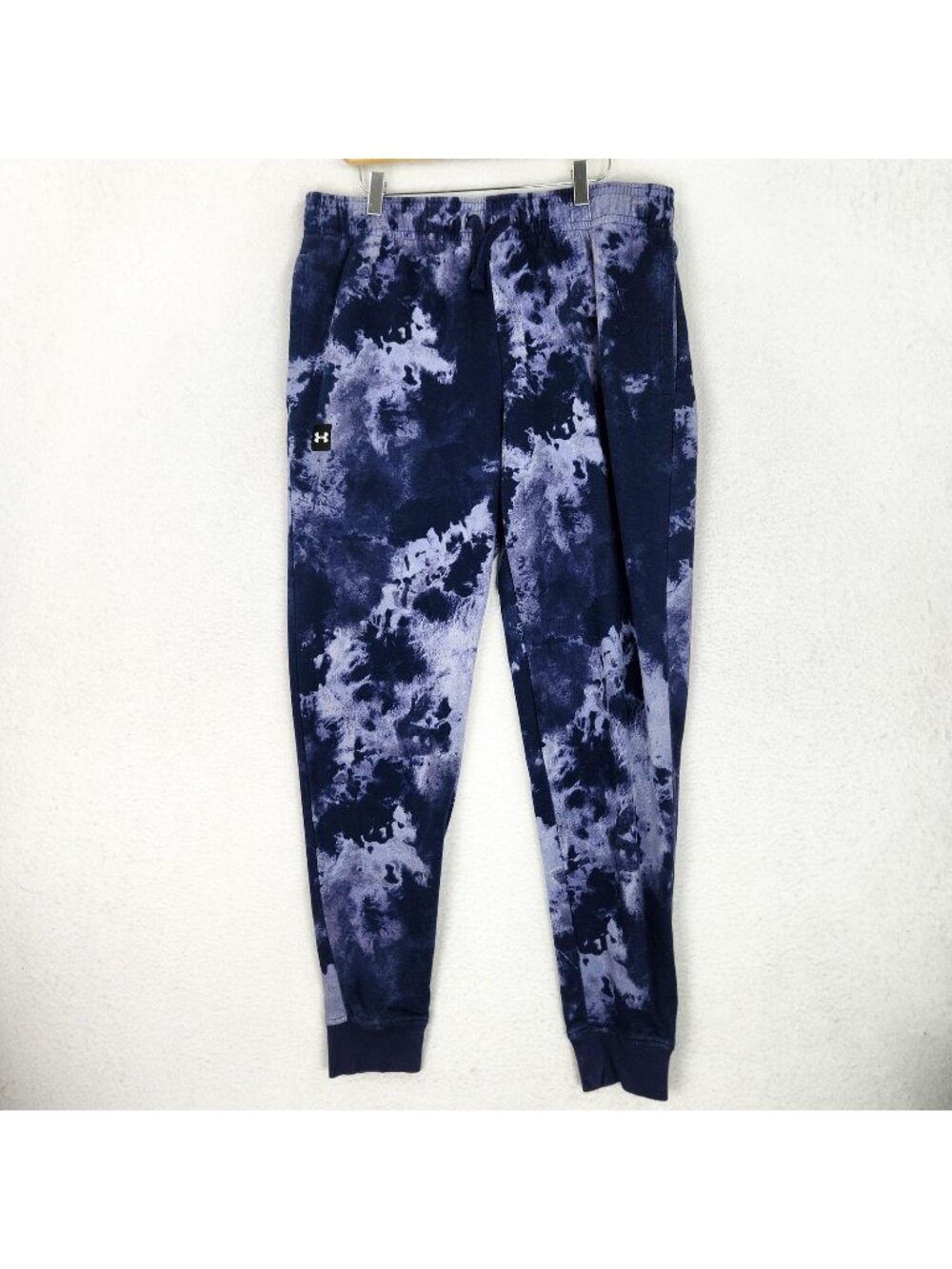 Under Armour Pants Men XL Purple Revival Tie Dye Fleece Joggers Loose Sweatpants